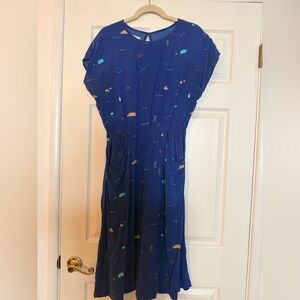 Blue Patterned Dress